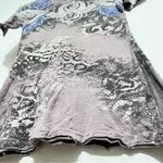 Sinful  Women's Top with Blue and Gray Design Photo 7