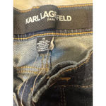 Karl Lagerfeld PARIS Women's Blue Denim Jeans with Logo Tape Size 14 Photo 3