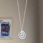 Handmade fully stainless steel spiral swirl uzumaki funky boho grunge style necklace🌀 Photo 1