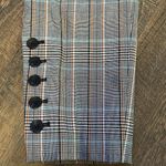 Talbots Womens Chatham Ankle Pants 4 Gray Orange Houndstooth Plaid Leg Buttons Photo 1