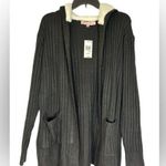 Crave fame Cozy Knit Fleece Sherpa Trim Cardigan Photo 0