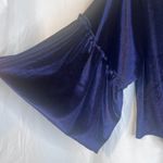 Lavender Field Velvet Vneck Statement Sleeve Blouse Tie Waist Size Medium VTG Photo 3