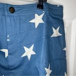 Modcloth  All Stars No Stripes HighRise Denim Shorts Blue White Star Print 16 NWT Photo 3