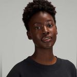 Lululemon NWOT  Perfectly Oversized Cropped Crew *Softstreme - Black - 6 Photo 3