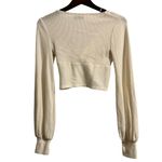 Urban Outfitters  Off White Long Sleeve Crop Top Size Medium Photo 1