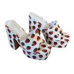 Dolls Kill  Lady Go Diva Strawberry Chunky Platform High Heels Slides Size 5.5 Photo 1