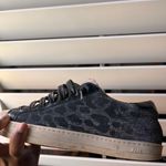 P448 Black Sparkly Cheetah Print  Sneakers Photo 4