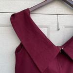 Eloquii NWT Womens Dress Maroon Off The Shoulder Fit Flare V Neck Plus 18 Photo 5