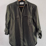 Aritzia  Babaton Army Green Utility Button Up Top Size XS Photo 0