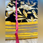 Phase 7 Seven sleeveless sheath dress size 10 Yellow Black floral midi EUC Photo 7