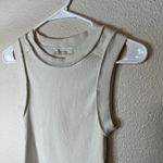 Free People We the Free Kate Rib Stretch Cotton Distressed Tank - optic white XS Photo 3