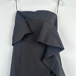 Endless Rose  Women’s Black Strapless Asymmetrical Ruffle Mini Dress Size XS Photo 2