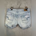 American Eagle  Outfitters Shorts Womens 0 Blue Distressed Boy Midi Stretch Denim Photo 1