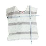 Free People Ivory Lace Tunic Top M Cotton Blend Womens Boho Sheer Short Sleeve Photo 8