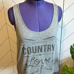 Just Ginger Women’s XL Genuine Country Love Gray Purple Paisley Racerback Tank Photo 0