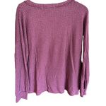 Hailey & Co. mauve waffle knit long sleeved top Photo 2