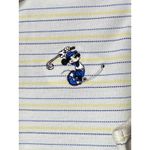 Disney Vintage  Epcot Pro Women's XL White Striped Golf Polo Shirt Mickey Mouse Photo 1