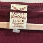 Faded Glory  LIGHT WEIGHT SWEATER BORDEAUX COLOR LONG SLEEVE
SIZE LARGE (12/14) Photo 3
