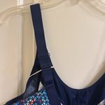 Elomi Energise Sports Bra EL8042 NEW Size 40L Navy Geo Underwire Blue Photo 10