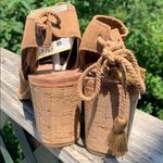 Toms  Cork Heeled Open toe  Sz 9.5W New Photo 2