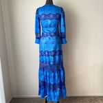Prairie sz S‎ blue boho maxi long sleeve lace dress Photo 5