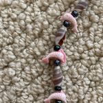 Pink Dolphin Seashell Necklace Beaded Necklace Spin Closure Beach Boho EUC Photo 3