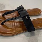 Mad love Braided T-Strap Flip Flop Sandals Women’s 10 Black Strap Boho Summer Photo 3