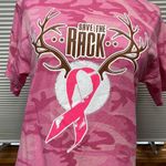Port & Company Pink Camouflage Breast Cancer Ribbon Save the Rack T Photo 1