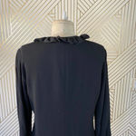 Gerard Darel Pablo‎  Black Ruffle Long Sleeve Dress Photo 8