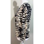 Talbots Zebra Print Cotton Blend 3/4 Sleeve Cardigan Size Small Photo 2