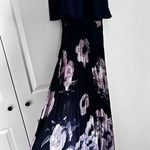 AQUA WOMEN'S BLUE FLORAL PRINT STRAPLESS LONG MAXI DRESS SIZE O Photo 2