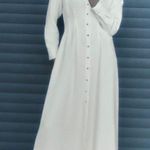 ZARA Collard MIDI Shirt Dress Photo 4