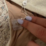 PilyQ NWT  Sandstone Basic Ruched Bikini Bottom Shimmer Glitter- Size Medium Photo 6