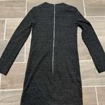 Top shop long sleeve mini dress size 4 heather grey knit with zipper Photo 4