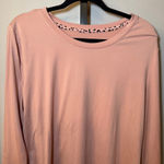 AnyBody Dusty Rose Crew Neck Long‎ Sleeve Lounge Shirt Medium Pink Photo 1