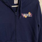 PINK - Victoria's Secret Victoria's Secret PINK Navy Blue Zip Up Hooded Sweatshirt - Size‎ XS Photo 7