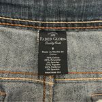 Faded Glory  Blue Jean Shorts 8 Mid Rise Dark Wash Classic Denim Mom Short Medium Photo 2