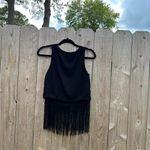 Jessica Simpson  black tassel tank‎ top size xs Photo 5