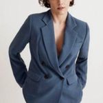 Madewell  The Rosedale Blazer in Crepe Nighttime Blue Size 10 Photo 1