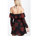 Cupcakes & Cashmere Black Red Floral Halter Dress Small Black Photo 2