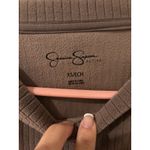 Jessica Simpson  Active Pullover Ribbed Brown Crop Top Sweatshirt Relaxed XS‎ Photo 1