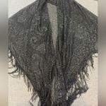Macy's Elegant Black and Silver Shawl Photo 0