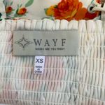 WAYF  Orange and Yellow Floral Lace-Up Tank Top Photo 2