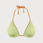 BERLOOK Orange Reversible Halter Triangle Bikini Top ONLY 70 Size XS Photo 6