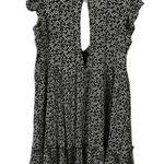 Sweet Lovely by Jen Floral V Neck Ruffle Romper Pocket Dress Black White 1XL Size 1X Photo 6