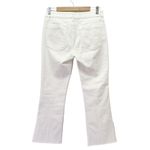 frame denim Le Crop Mini Boot Raw Fray Jeans in Au Natural Cropped Size 28 | 6 Photo 3