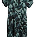 Calvin Klein NWT Green Camo Print Short Sleeve Knee Length Dress Pencil Size 8P Photo 0