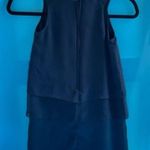 Vince  Navy Blue Crew Neck Sleeveless Layered Look Pullover Blouse Top Size S Photo 6