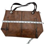 Vegan Leather Vintage Style Brown Lightweight Crossbody Shoulder Bag Purse Photo 1