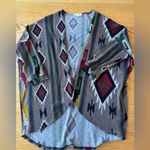 Painted Threads Painted‎ Threads Sweater Womens Size M Brown Knit Southwestern Open Front USA Photo 0